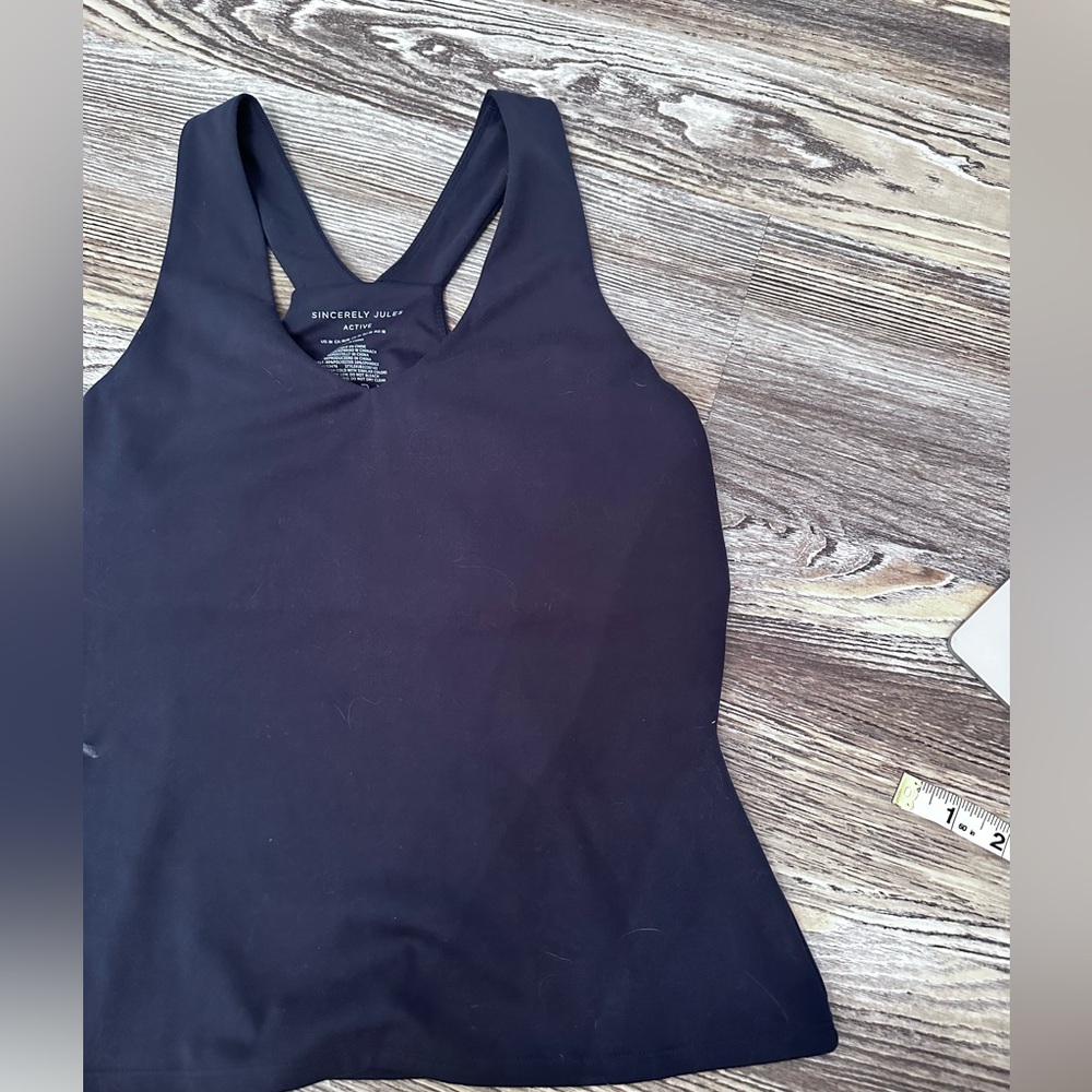 Navy blue sports tank top